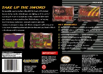 Breath of Fire II (USA) (Beta) box cover back